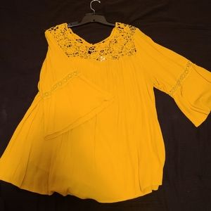 Yellow boho top